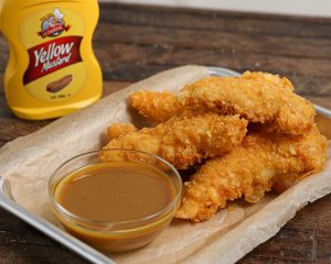 Cornflake Chicken Tenders with Carolina BBQ Sauce