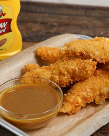 Cornflake Chicken Tenders with Carolina BBQ Sauce