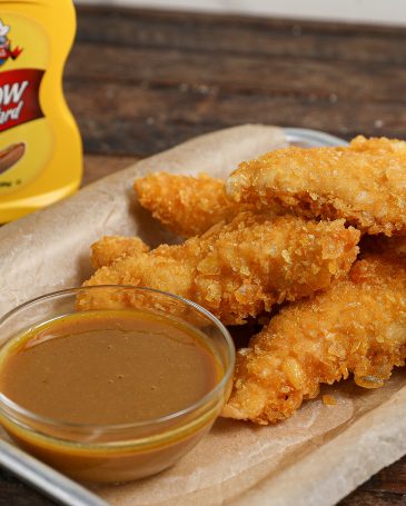 Cornflake Chicken Tenders with Carolina BBQ Sauce